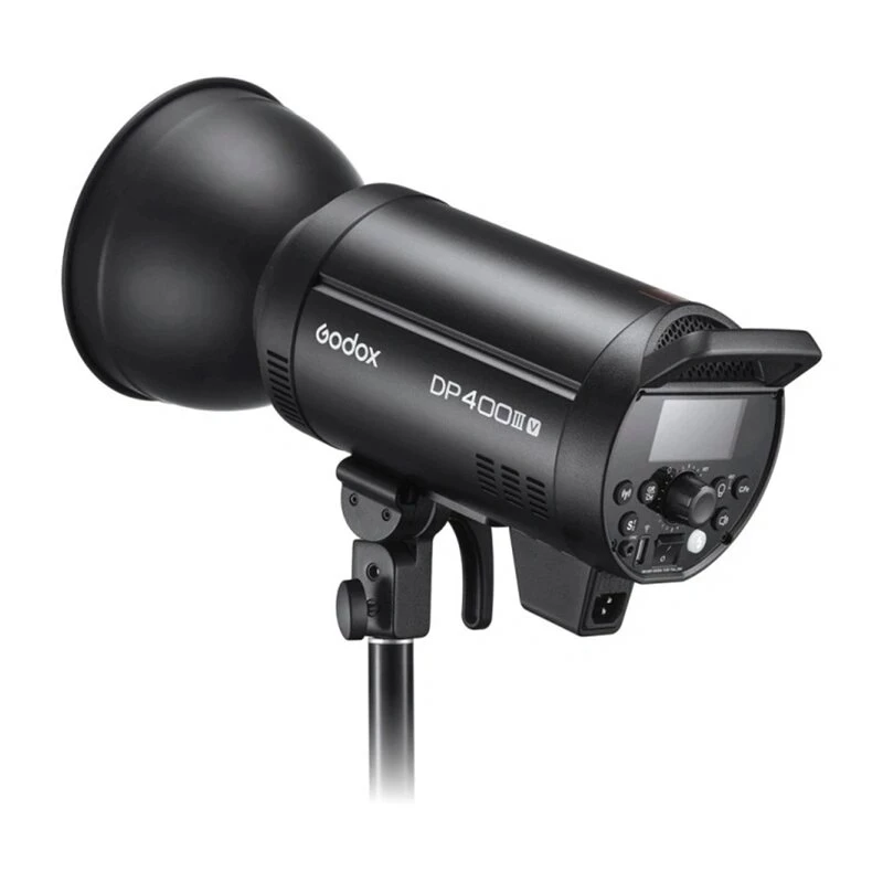 Godox DP400IIIV 400Ws studijos blykstė su 30W LED modeliavimo lempute, 2.4G belaidė X sistema, Bowens tvirtinimu, 5600K