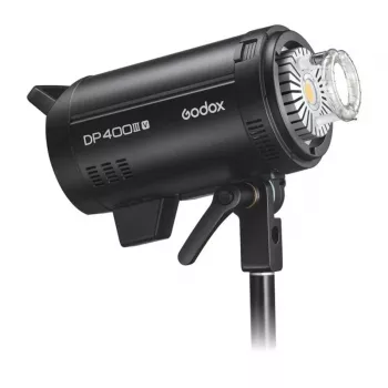 Godox DP400IIIV 400Ws studijos blykstė su 30W LED modeliavimo lempute, 2.4G belaidė X sistema, Bowens tvirtinimu, 5600K