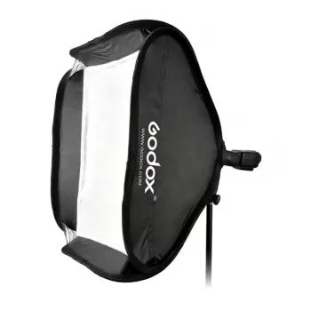 Godox SFGV8080 80x80cm sidabrinis grotelinis softbox su Bowens tvirtinimu, 40° grotelėmis, vidiniu ir išoriniu difuzoriais, greitas paruošimas
