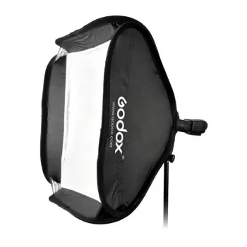 Godox SFGV8080 80x80cm sidabrinis grotelinis softbox su Bowens tvirtinimu, 40° grotelėmis, vidiniu ir išoriniu difuzoriais, greitas paruošimas