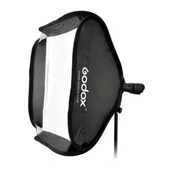 Godox SFUV5050 Sulankstomas kvadratinis softbox 50x50cm su S-Type tvirtinimu, sidabriniu vidumi, nuimamais difuzoriais ir nešiojimo krepšiu
