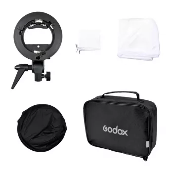 Godox SFUV6060 S-Type Speedlite Bracket su 60x60cm Softbox ir nešiojimo krepšiu