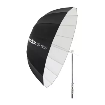 GODOX UB-165W 165 cm parabolinė atspindinti skėtis su 16 sidabrinių stipinų ir nešiojimo krepšiu