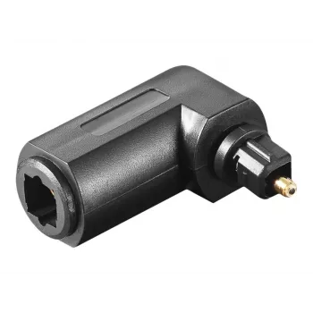 Goobay 11925 Toslink skaitmeninio garso adapteris 90° kampu, optinis garso adapteris „Mama–Tėtis“, juodas