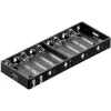 Goobay BH AA 10xL pasyvus baterijų laikiklis 10 AA baterijoms, nuoseklus jungimas, 15V išėjimas, juodas 11986