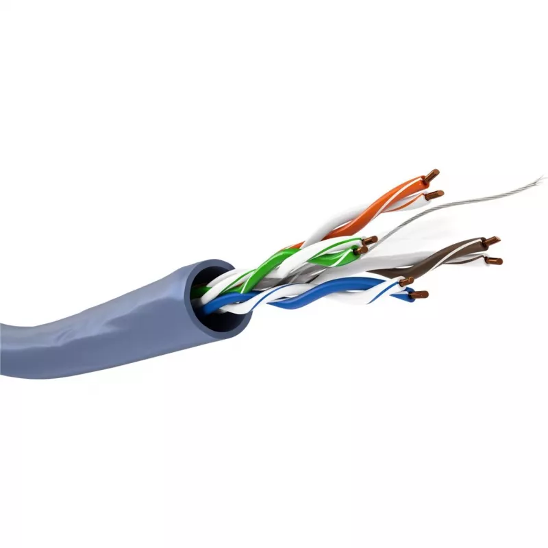 Goobay CAT 6a U/UTP tinklo laidas 50 m mėlynas – vientisas varis, AWG 23/1, LSZH (96092)