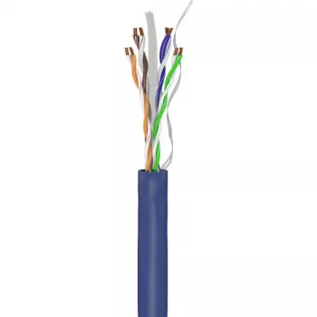 Goobay CAT 6a U/UTP tinklo laidas 50 m mėlynas – vientisas varis, AWG 23/1, LSZH (96092)