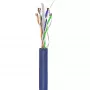 Goobay CAT 6a U/UTP tinklo laidas 50 m mėlynas – vientisas varis, AWG 23/1, LSZH (96092)