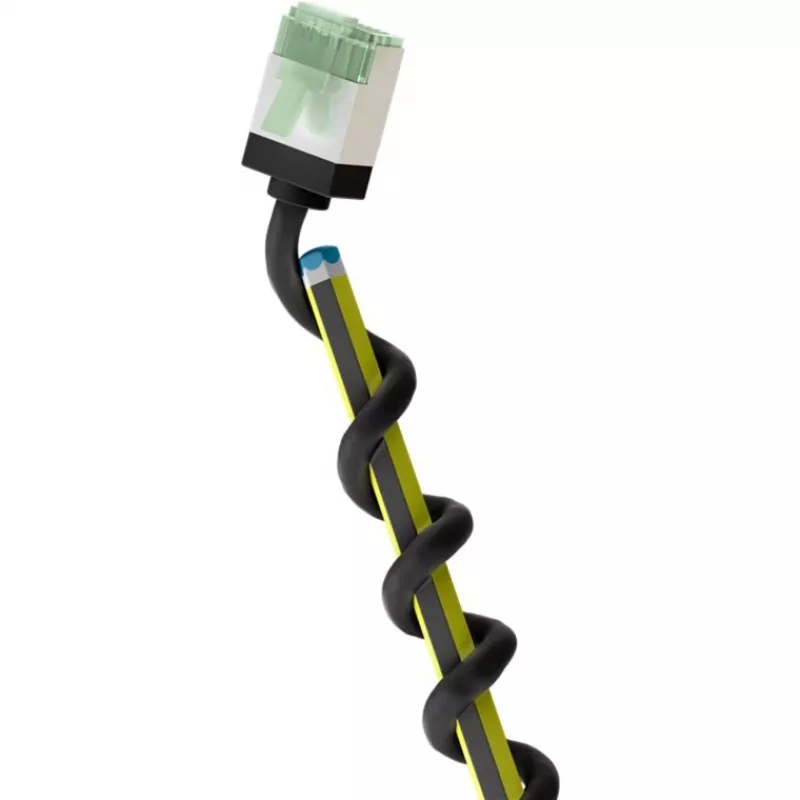 Goobay CAT 8.1 Ultralankstus Plonas U/FTP Tinklo Kabelis, RJ45, Juodas, 0,5 m, 40 Gbit/s 74356
