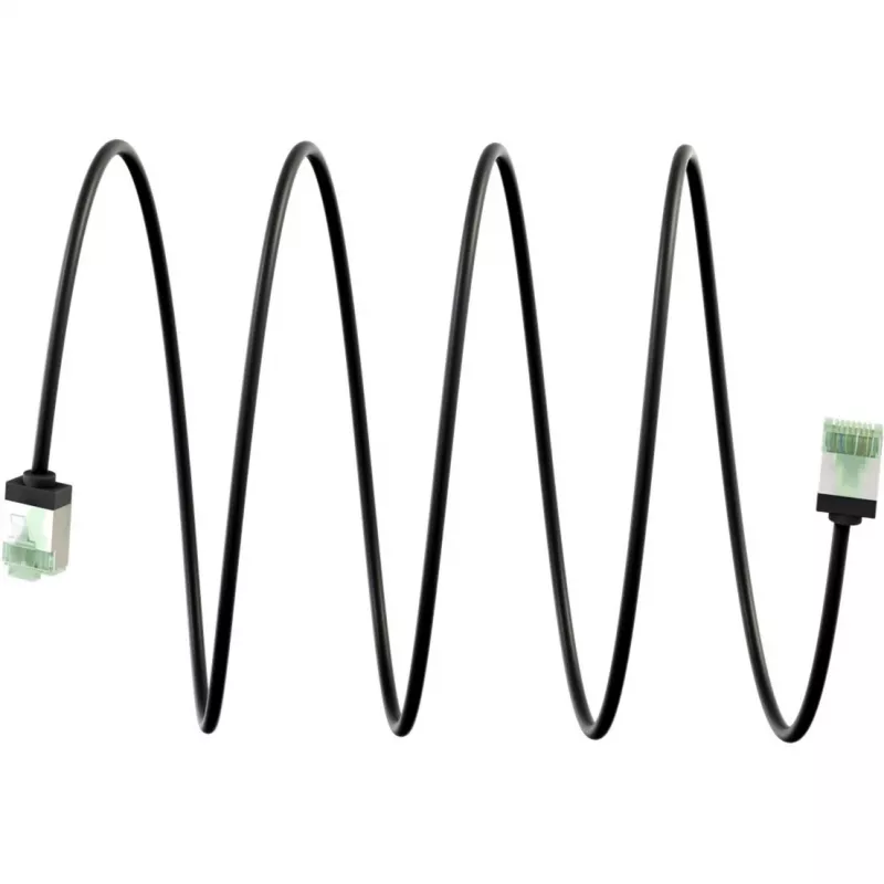 Goobay CAT 8.1 Ultralankstus Plonas U/FTP Tinklo Kabelis, RJ45, Juodas, 0,5 m, 40 Gbit/s 74356