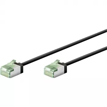 Goobay CAT 8.1 Ultralankstus Plonas U/FTP Tinklo Kabelis, RJ45, Juodas, 0,5 m, 40 Gbit/s 74356