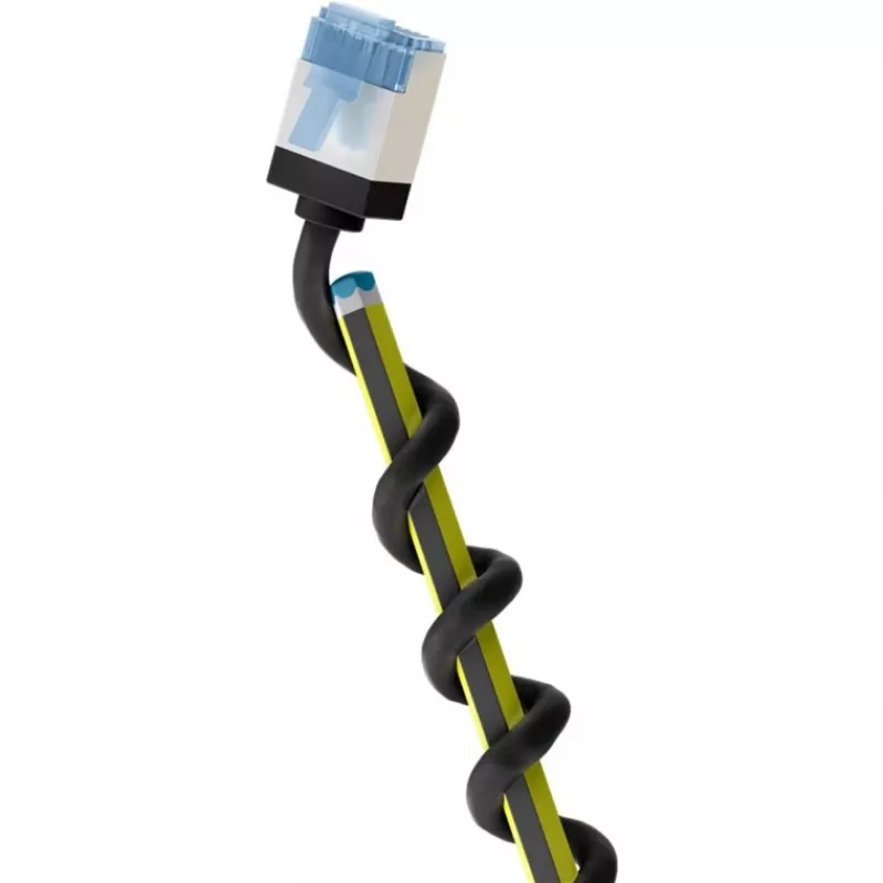 GOOBAY Ultra-flexible Cat.6a Slim Patch Cable, U/FTP (Juoda, 2m, Itin trumpi jungtys) 74319
