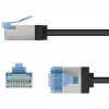 GOOBAY Ultra-flexible Cat.6a Slim Patch Cable, U/FTP (Juoda, 2m, Itin trumpi jungtys) 74319