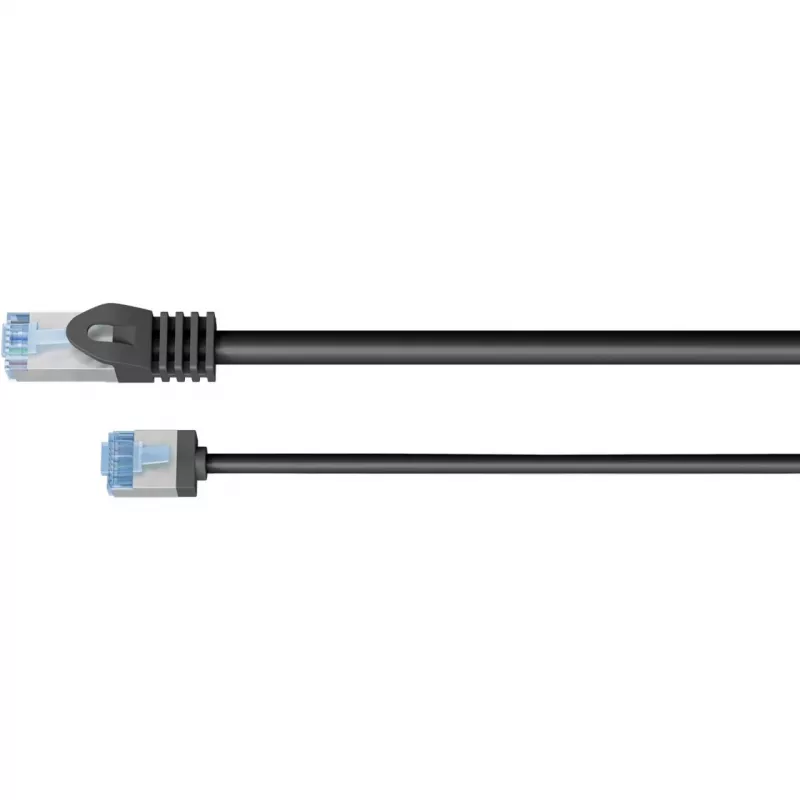 GOOBAY Ultra-flexible Cat.6a Slim Patch Cable, U/FTP (Juoda, 2m, Itin trumpi jungtys) 74319