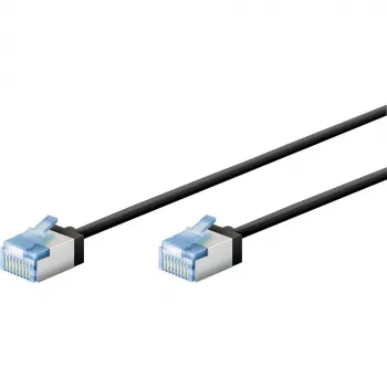 GOOBAY Ultra-flexible Cat.6a Slim Patch Cable, U/FTP (Juoda, 2m, Itin trumpi jungtys) 74319