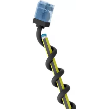 Goobay Ultraflexible CAT 6A tinklo kabelis Slim U/UTP juodas - itin trumpi jungtys, 0,25 m, 10 Gbps 74238