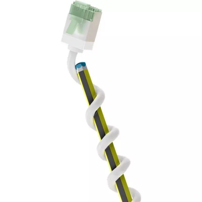 Goobay Ultraflexible CAT 8.1 Slim U/FTP komutacinis kabelis, 0,5 m, baltas, itin trumpi jungtys, 40 Gbps 74359