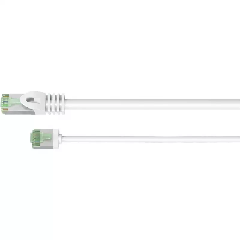 Goobay Ultraflexible CAT 8.1 Slim U/FTP komutacinis kabelis, 0,5 m, baltas, itin trumpi jungtys, 40 Gbps 74359