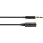 Good Connections 3.5mm 4-polių TRRS garso prailginimo kabelis, vyriškas į moterišką, 1,5 m, juodas AS-35V4B15