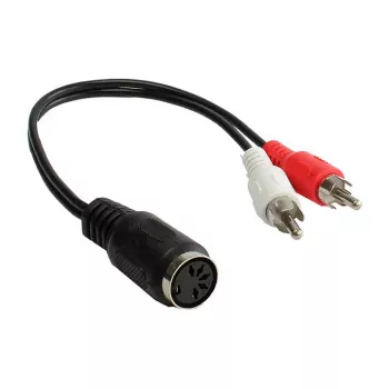 Good Connections garso adapteris 5-pin DIN lizdas į 2x RCA kištukus - 0,2 m
