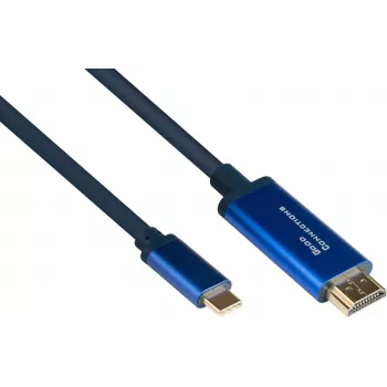 Good Connections GC 4520-CSF015B USB-C į HDMI adapterio kabelis, 4K@60Hz, 1,5 m, juodas