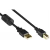 Good Connections USB 2.0 laidas A į B su ferito šerdimi, auksuoti kontaktai, juodas, 1m