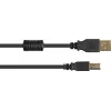 Good Connections USB 2.0 laidas A į B su ferito šerdimi, auksuoti kontaktai, juodas, 1m