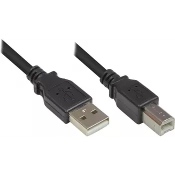 Good Connections USB 2.0 laidas Type A į Type B - juodas - 0,5m