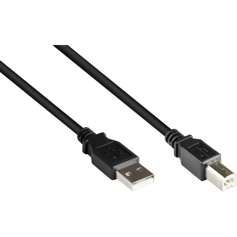 Good Connections USB 2.0 laidas Type A į Type B - juodas - 0,5m