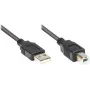 Good Connections USB 2.0 laidas Type A į Type B - juodas - 0,5m