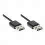 Good Connections USB 2.0 High-Speed EASY laidas A į A, juodas, 0,5 m