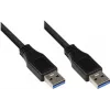 Good Connections USB 3.0 kabelis, Type-A male į Type-A male, juodas, 0,5 m 2712-S005
