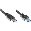 GoodConnections Alcasa 2711-S005 USB 3.1 Gen 1 ilginamasis laidas – USB-A kištukas į lizdą, 0,5 m, juodas