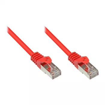 GoodConnections Alcasa Cat5e RJ-45 Patch Cable, 0,15m, Red, Gold-Plated Connectors
