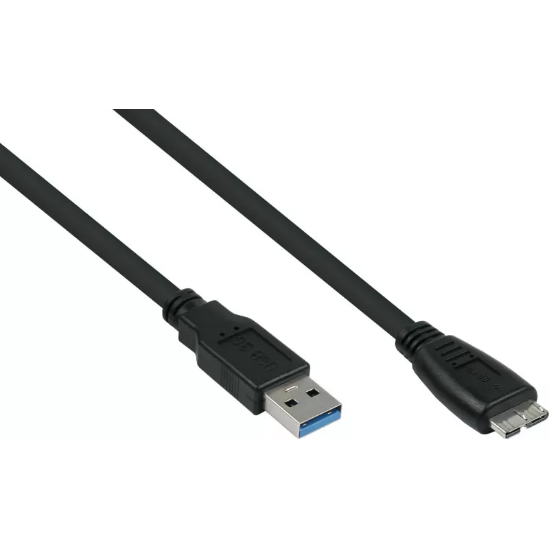 GoodConnections Alcasa UK30P-AMB-005S USB 3.2 Gen 1 kabelis, USB-A į Micro-B, 0,5 m, juodas
