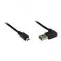 GoodConnections Alcasa USB 2.0 A į Micro-B laidas, kampuotas, auksu padengtas, 1 m, juodas