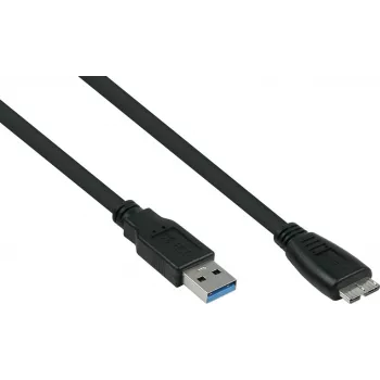 GoodConnections Alcasa USB 3.2 Gen 1 laidas, USB-A į Micro-USB B, 1 m, juodas