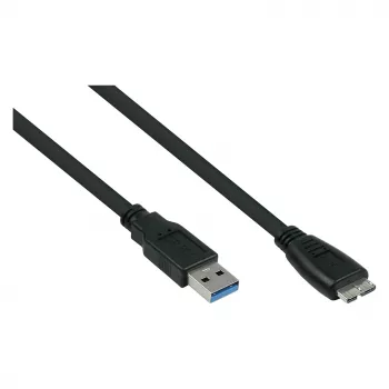 GoodConnections Alcasa USB 3.2 Gen 1 laidas, USB-A į Micro-USB B, 1 m, juodas