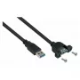 GoodConnections Alcasa USB 3.2 Gen 1 prailginimo laidas (USB-A kištukas į USB-A kištuką) 1 m, juodas