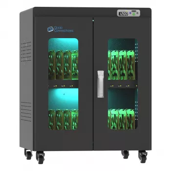 GoodConnections ANTARES PRO N24C nešiojamųjų kompiuterių įkrovimo spinta, iki 15,6 col. įrenginių, USB-C 65W PD 3.0, UVC dezinfekcija, juoda