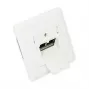 GoodConnections Cat. 6 Network Outlet, 2xRJ45, Shielded, Flush-Mounted, Design-Compatible, Vertical Cable Entry, Signal White (RAL 9003), GC-N0024