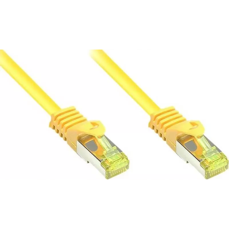 GoodConnections Cat.7 RJ45 Patch Cable - 25m, Geltonas, S/FTP PiMF, Be Halogenų, 600MHz (8070R-250Y)