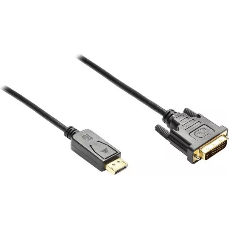 GoodConnections DisplayPort į DVI-D 24+1 jungiamasis laidas - 24K auksu dengti kontaktai - OFC - juodas - 5m