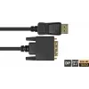 GoodConnections DisplayPort į DVI-D 24+1 jungiamasis laidas - 24K auksu dengti kontaktai - OFC - juodas - 5m
