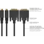 GoodConnections DisplayPort į DVI-D 24+1 jungiamasis laidas - 24K auksu dengti kontaktai - OFC - juodas - 5m