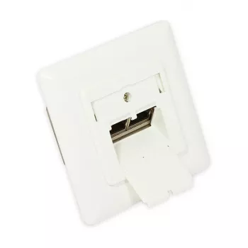 GoodConnections tinklo lizdas Cat. 6, 2xRJ45, ekranuotas, įleidžiamas, vertikalus kabelio įvadas, perlų baltumo RAL 1013 (GC-N0025)