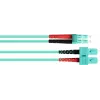 GoodConnections OM3 dvigubas daugiamodis optinis komutacinis kabelis SC į LC, 50/125 µm, 1 m, LSZH akvamarino LW-801LS3