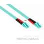 GoodConnections OM3 dvigubas daugiamodis optinis komutacinis kabelis SC į LC, 50/125 µm, 1 m, LSZH akvamarino LW-801LS3