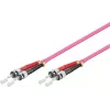 GoodConnections OM4 ST to ST daugiamodis dvigubas optinis komutacinis kabelis, 7,5m, LSZH, violetinės spalvos LW-8075ST4