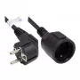 GoodConnections ilginimo laidas – kampinis kištukas CEE 7/7 (tipas E+F) į tiesų lizdą CEE 7/3 (tipas F), 1,50 mm², 10 m, juodas